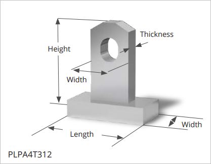 Plate Anchor with dimensions